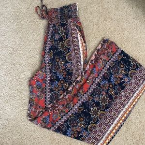 High waisted boho pants